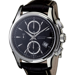 BRAND NEW* HAMILTON Men's Jazzmaster Chronograph Black Dial Watch