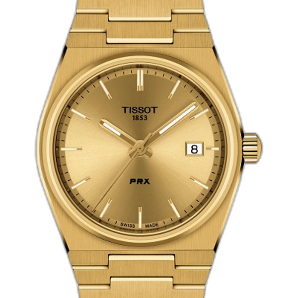 Tissot PRX Quartz 35 PVD Gold T137.210.33.021.00 Price, Specs, Market ...