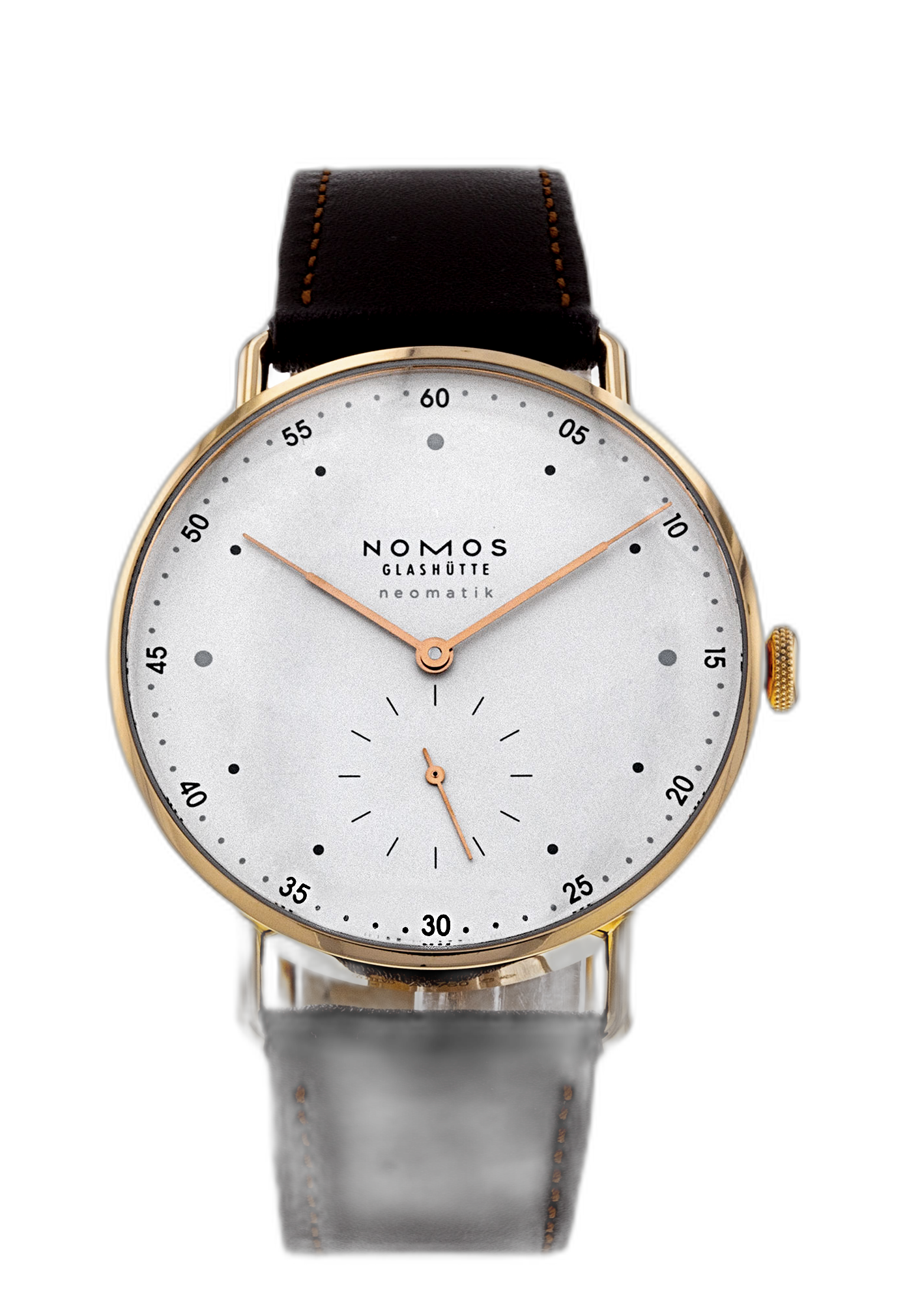 Nomos metro rose gold best sale