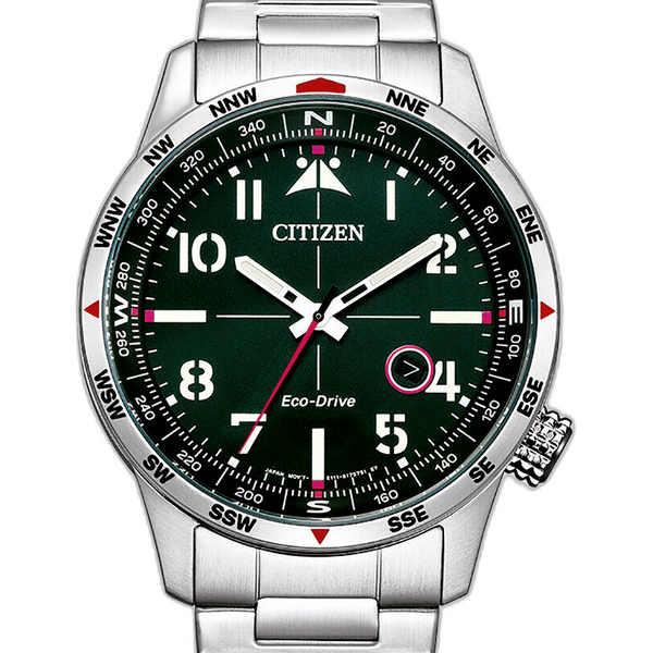 Citizen Eco-Drive Green Dial Men's Watch Item No. BM7551-84X Stainless Steel | Acquisti Online su