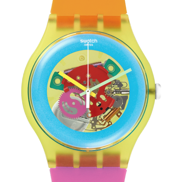 Swatch Watch - SUOJ101 - COLOR PALETTE NEW✓ Swatch Color Palette SUOJ101 Skeleton 41mm Orange Pink  main image 2