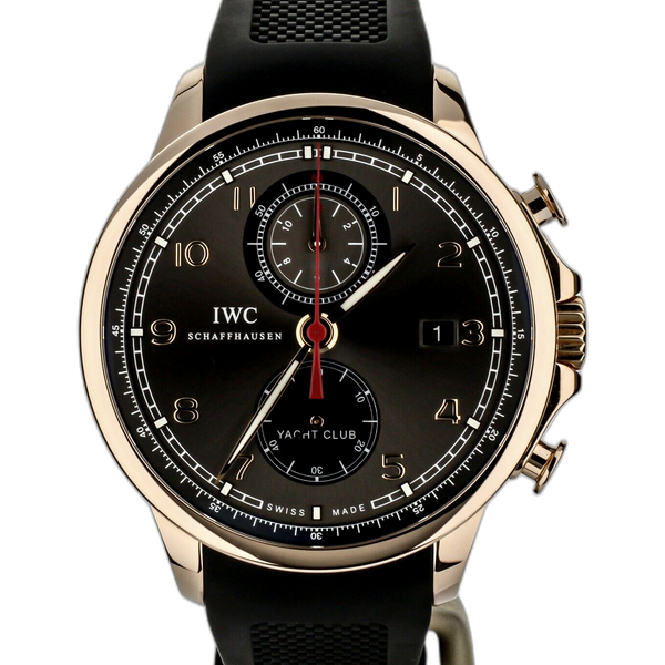 iwc portuguese yacht club chronograph rose gold