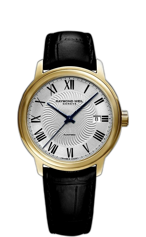 Raymond Weil Orologio Da Uomo Maestro 2237-STC-65011 – Meccanico A Carica Automatica, Quadrante Argento, Cinturino In Pelle, Diametro 40 Mm, Swiss Made