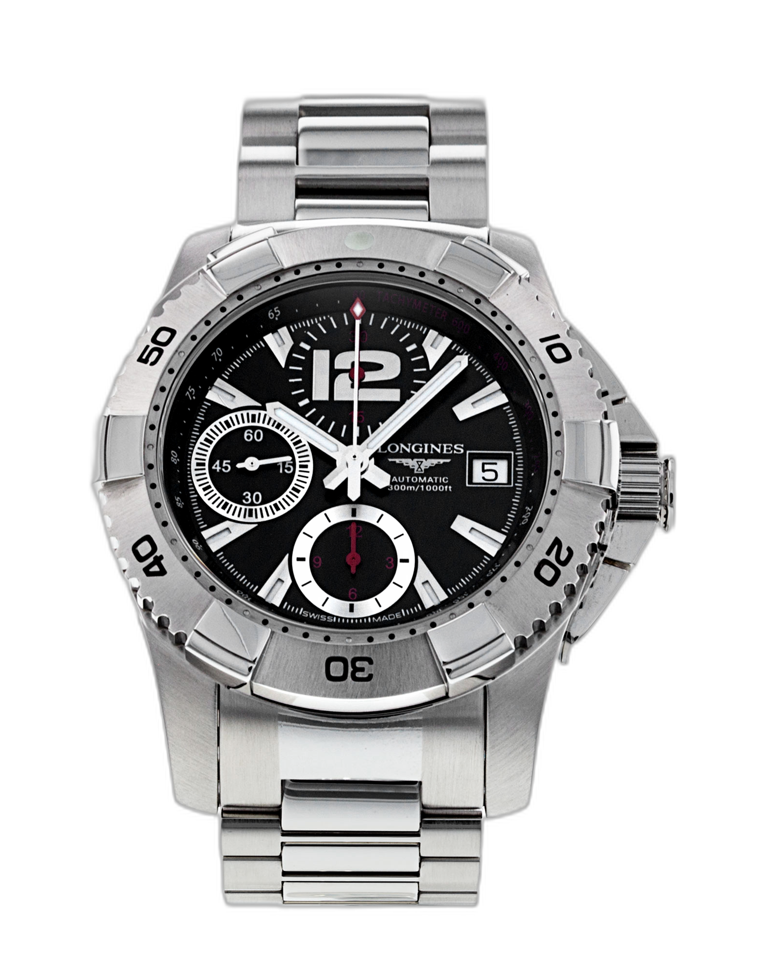 Longines Hydroconquest Chronograph Tachymeter Black L3.651.4.56