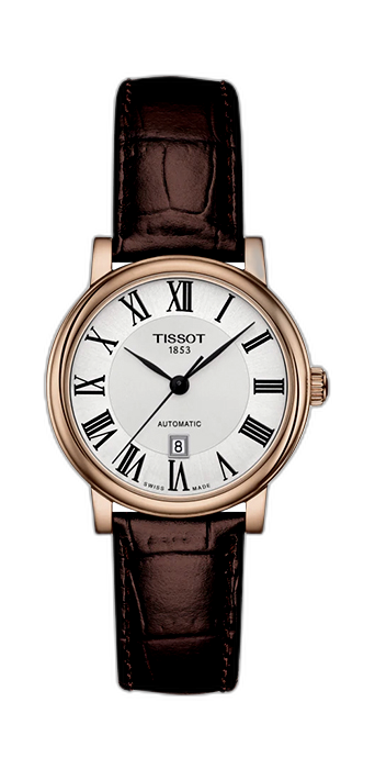 Tissot T Classic Carson Premium White Dial Brown Leather Strap Watch for Women - T122.207.36.033.00