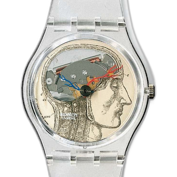 NEW Swatch Watch TICKING BRAIN GK247 by Jo Whaley w/ Case
