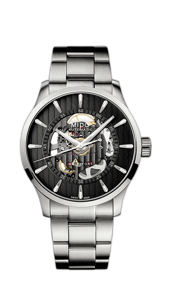 Mido Multifort Skeleton Vertigo Stainless Steel M038.436.11.061.00 ...