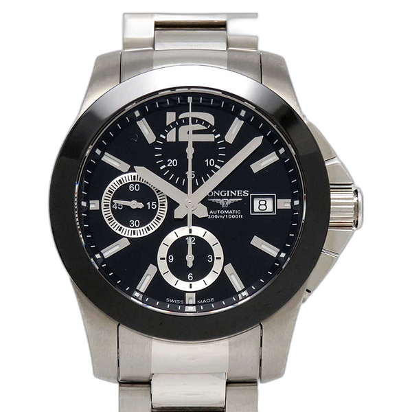 Longines Conquest Chronograph Ceramic Bracelet L3.661.4.56