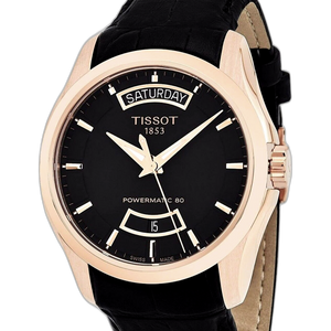 Tissot Men s T0354073605101 Couturier 39mm Black Dial Leather