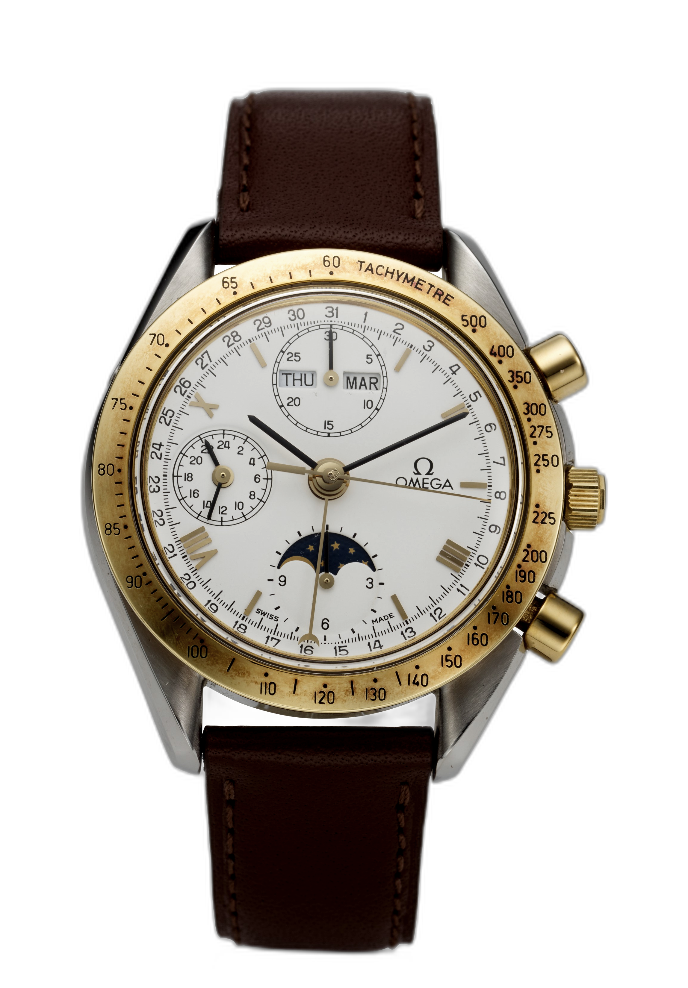 Omega speedmaster triple date history hot sale