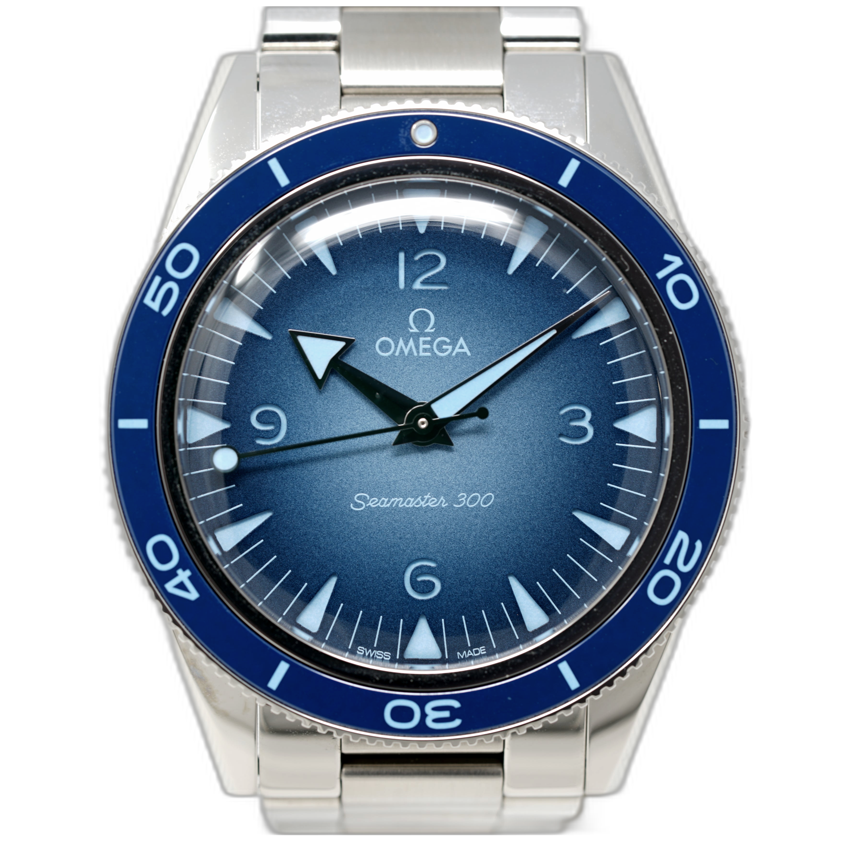 FS Pre Owned Omega Seamaster 300 Summer Blue 234.30.41.21.03.002