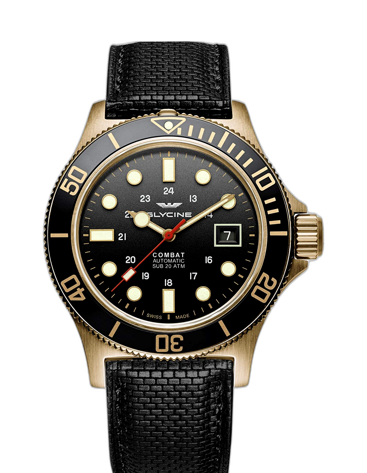 Glycine combat sub on sale bronze automatic watch