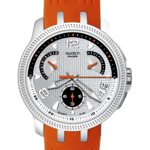 Swatch Irony Chronograph Retrograde Bring Back YRS405 Orange | WatchCharts  Marketplace