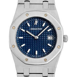 Audemars Piguet Royal Oak 34mm Blue Dial Steel Mens Watch 57175ST