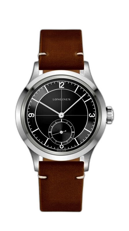 Longines Heritage 38.5 Small Seconds Black Sector L2.828.4.53