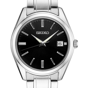 Seiko Men's Essentials Quartz Stainless Steel Black Watch SUR311