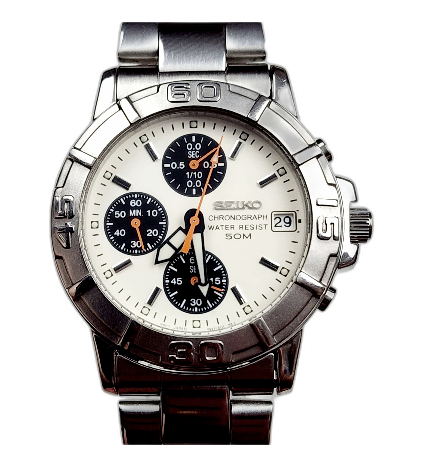 ✨可動品✨SEIKO V657-8060 クロノグラフ デイト アイボリー Seiko Chronograph V657-8060 Price as of December 2025 | WatchCharts