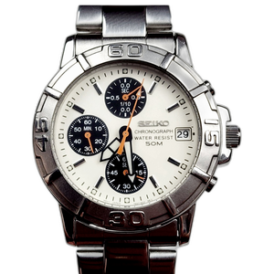 Seiko V657-8060 Quartz Chronograph Panda Dial Resist/Resist