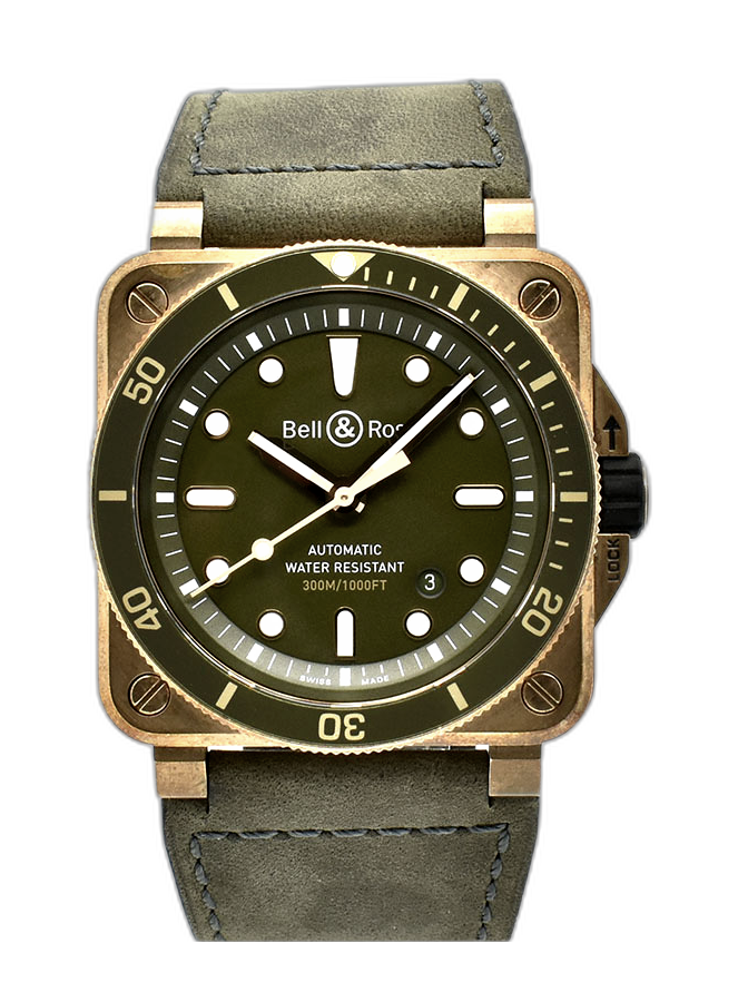 Bell & ross diver green clearance bronze