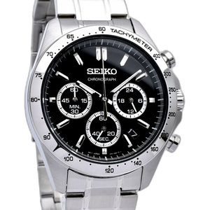 SEIKO SPIRIT SBTR013 CHRONOGRAPH MECHA QUARTZ BLACK DIAL AS NEW