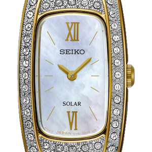 RARE Seiko Women\'s SUP390 Solar Gold-Tone Stainless Steel Watch Mother of Pearl Seiko Seiko Mother of Pearl Sapphire Crystal Women main image 4