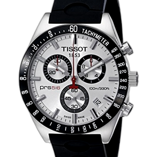 Tissot PRS 516 Quartz Chronograph Silver Rubber T044.417.27