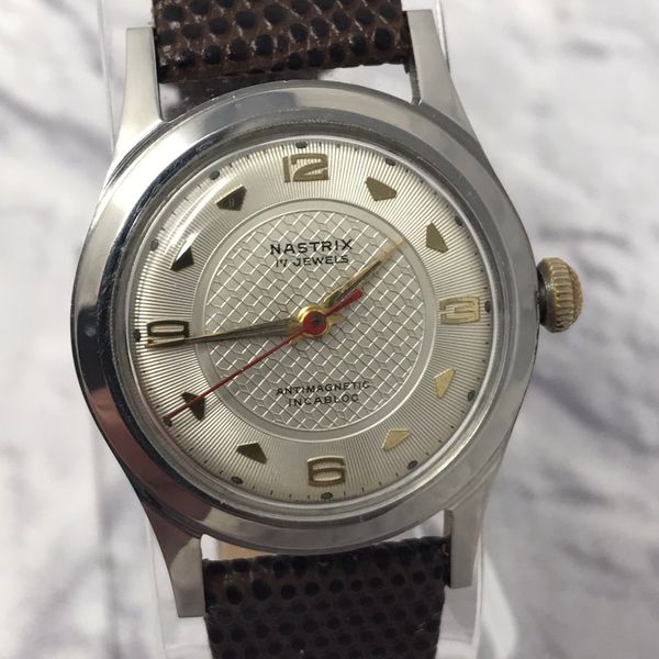 1960s Nastrix 17 Jewel Men's Watch Vintage Stainless Steel Incabloc ...