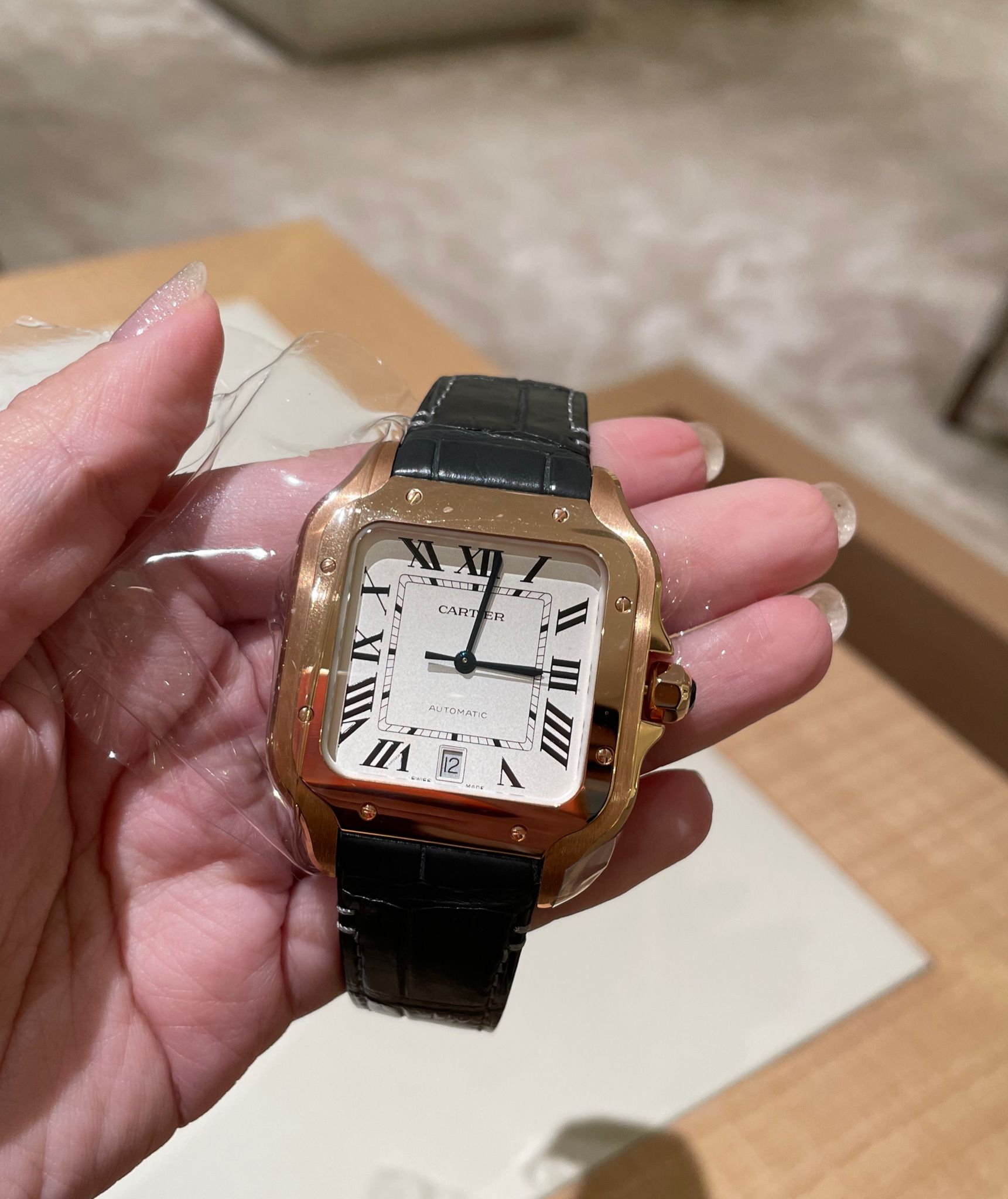 Santos de hotsell cartier rose gold