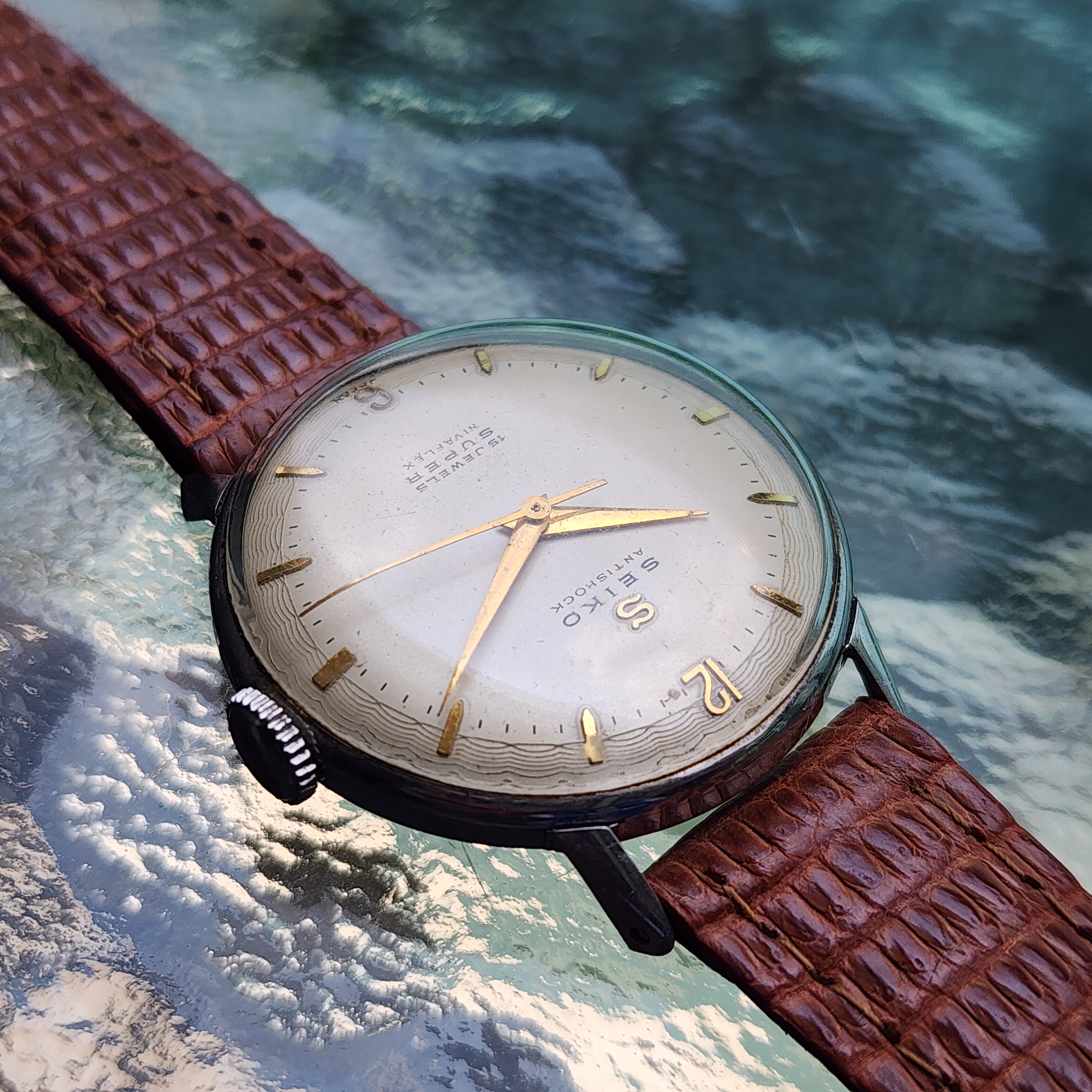 メンズ アンティークSEIKO SUPER 手巻き時計