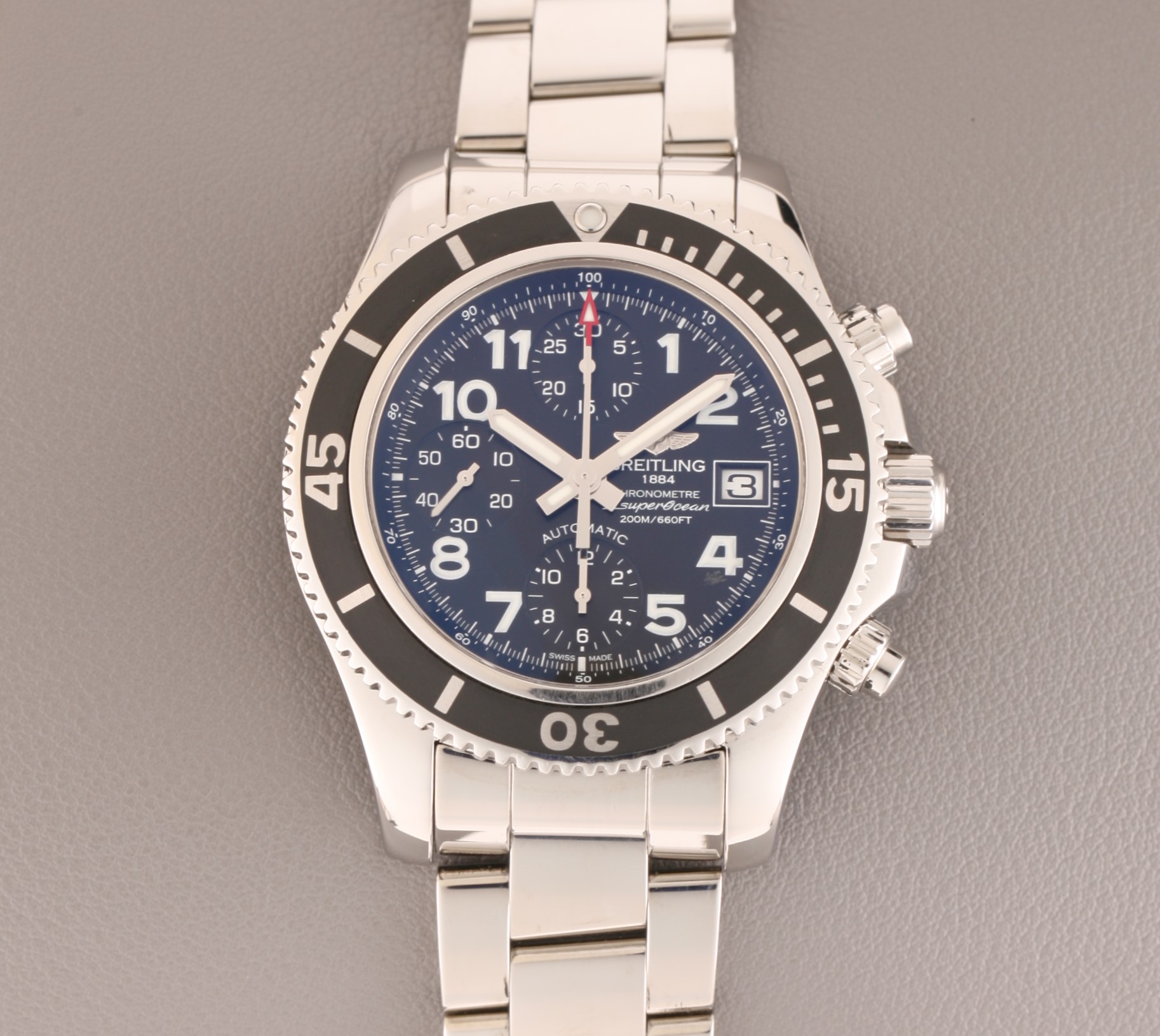 Breitling Superocean Chronograph 42 Blue Dial FULL SET A13311 WatchCharts Marketplace