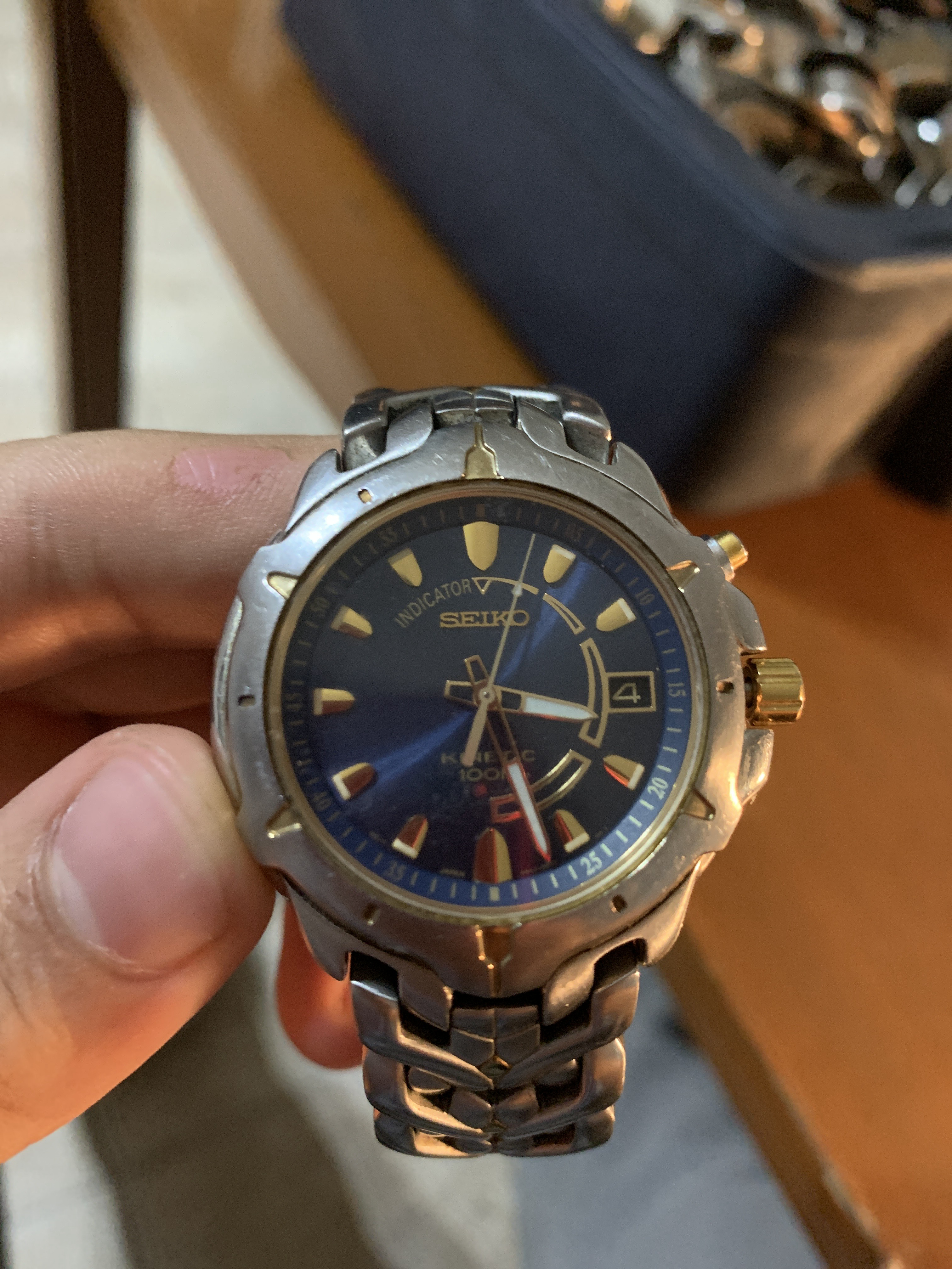 Seiko Kinetic 100m 5m62-0D10 Skeleton Sky blue | WatchCharts