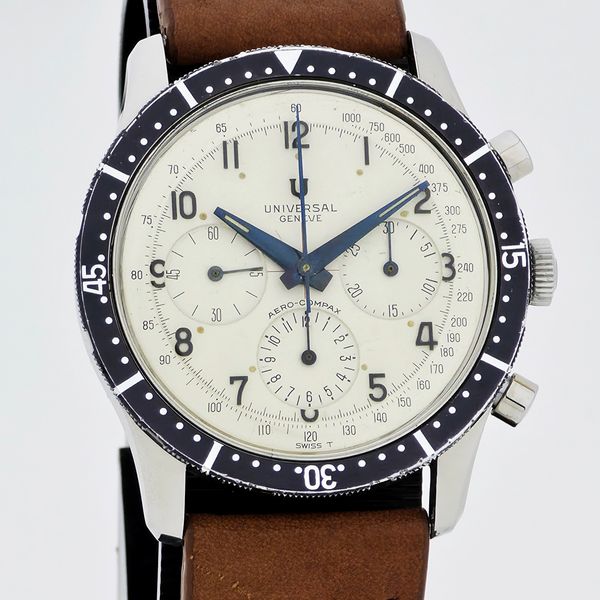 Universal Geneve Aero–Compax Chronograph Mechanical Cal. 130 (72) Steel ...