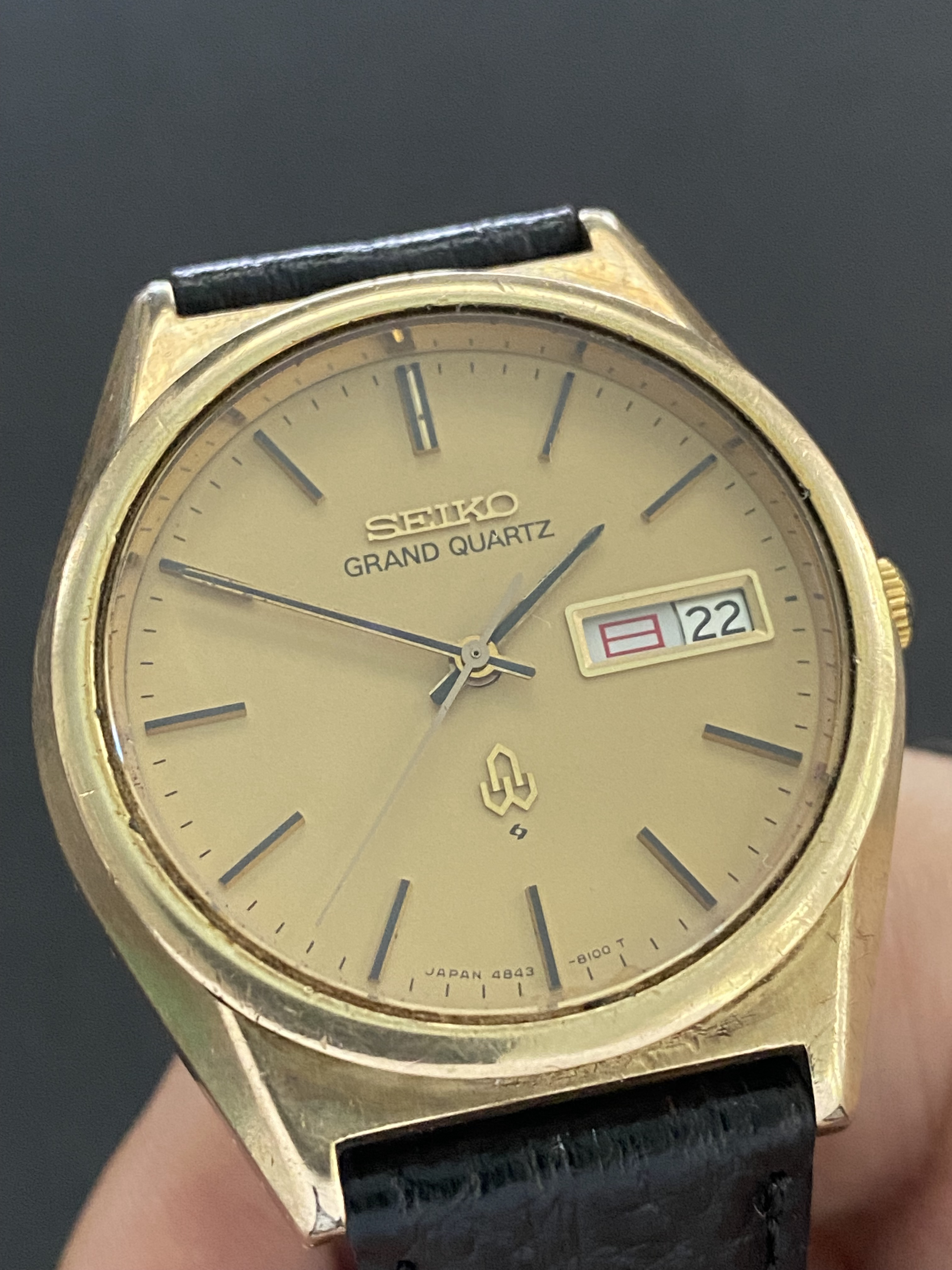 Seiko Grand Quartz (ref: 4843-8110) - CAP GOLD: very good 